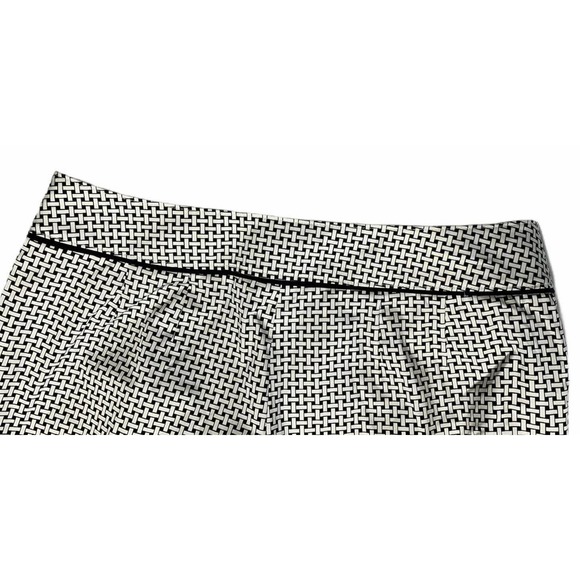 NEW Womens Talbots Stretch Basket Weave Black White Capri Crop Pants Size 6 - Picture 4 of 8